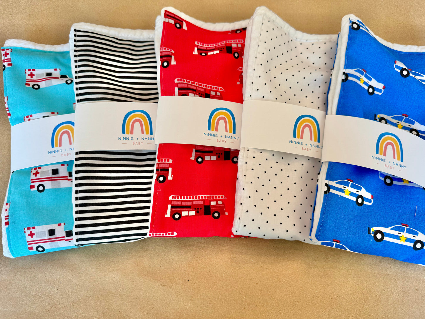 First Responders - Fire Trucks : Burp Cloth