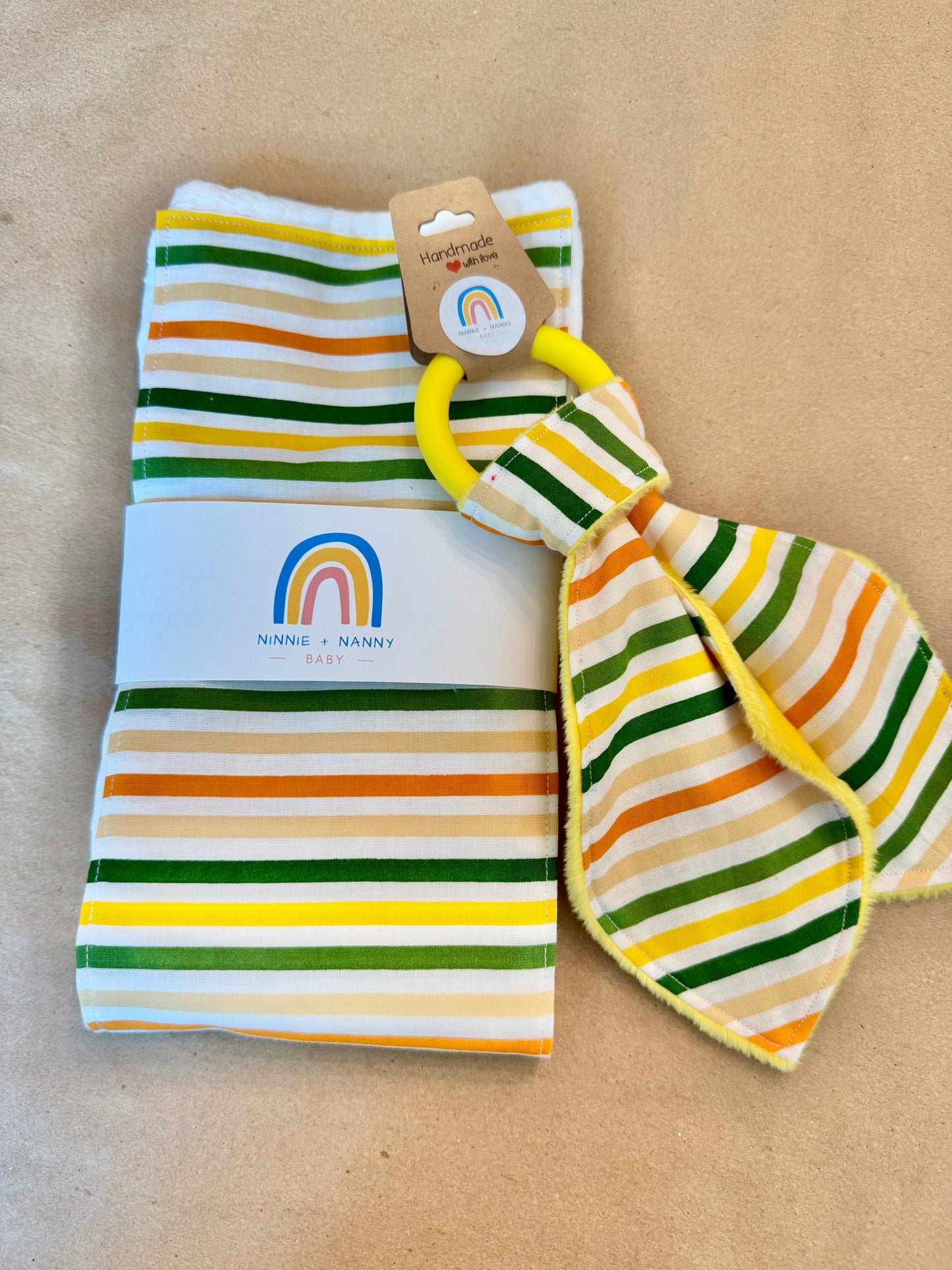 Yellow + Green Stripe : Teether