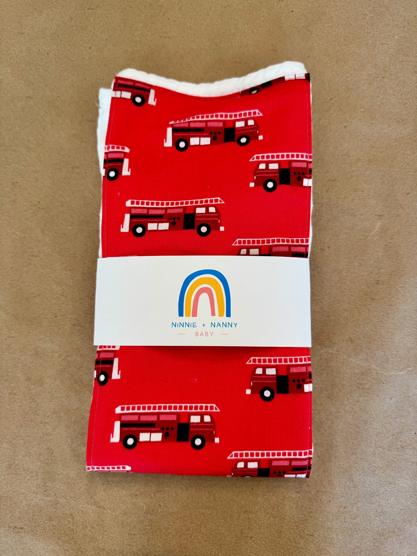 First Responders - Fire Trucks : Burp Cloth
