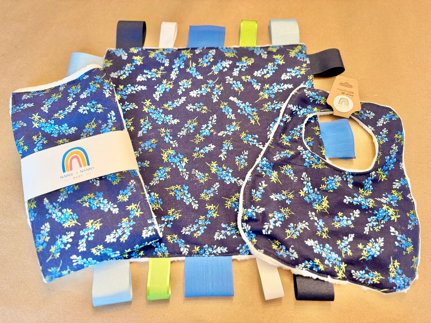 baby infant newborn babies baby gift baby shower gift baby boy baby girl baby shower gift ideas new mom mom-to-be expectant mom baby essentials baby must-haves bandana bib burp cloth sensory tag blanket blankie teether teething ring nursing feeding baby a