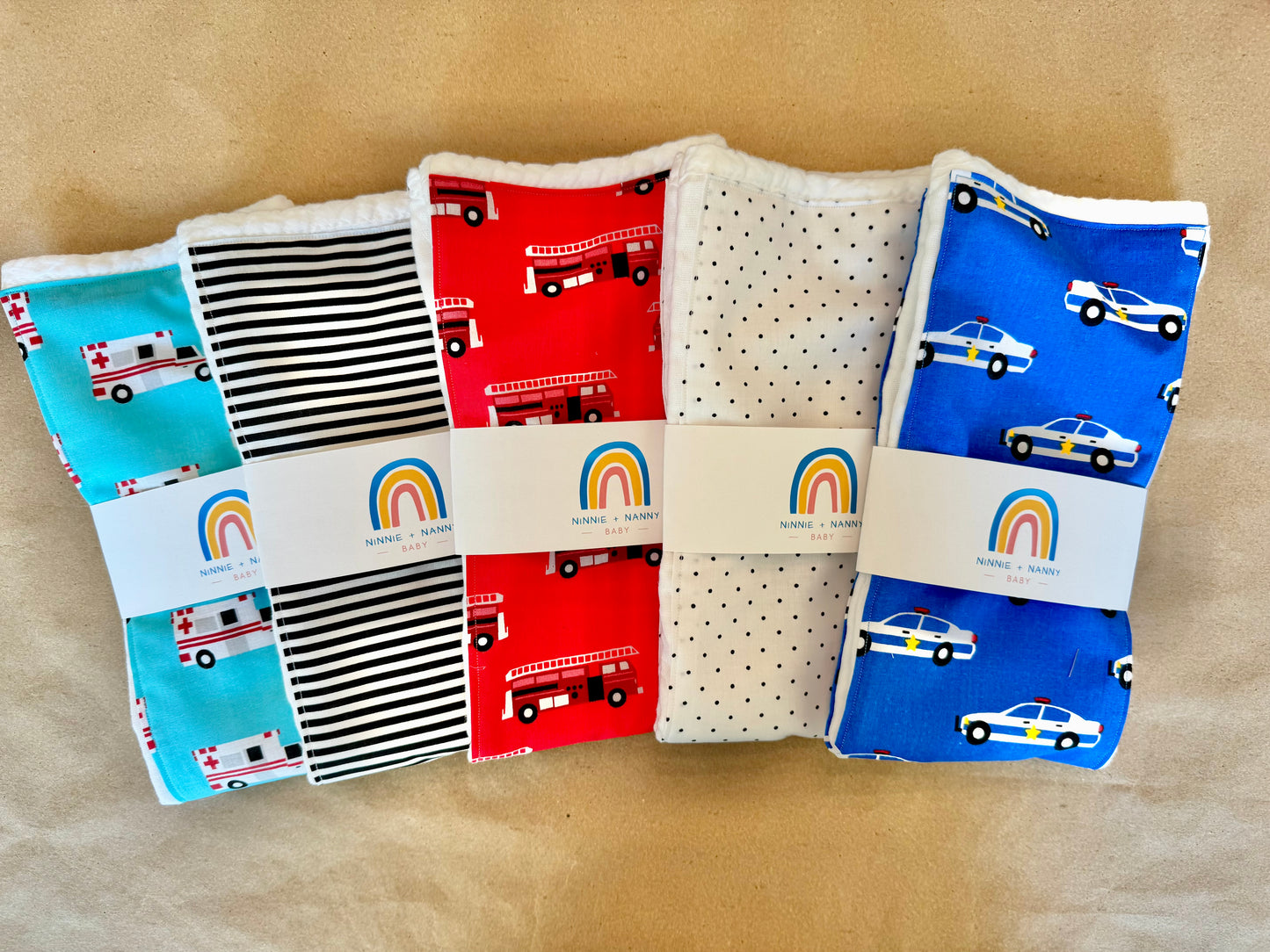 First Responders - Fire Trucks : Burp Cloth