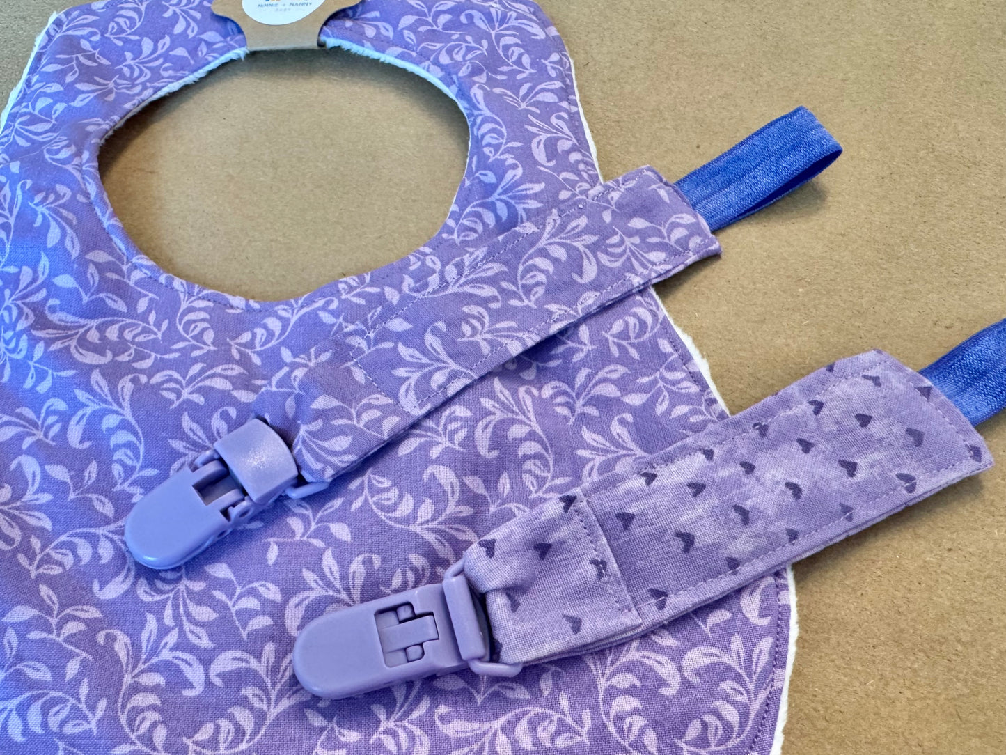 Purple + Purple Vines : Pacifier Clip