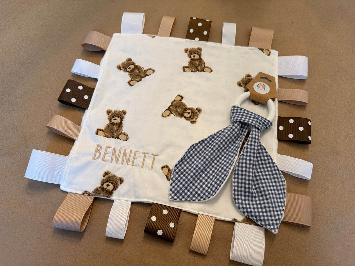 Classic Blue + White Gingham : Teether
