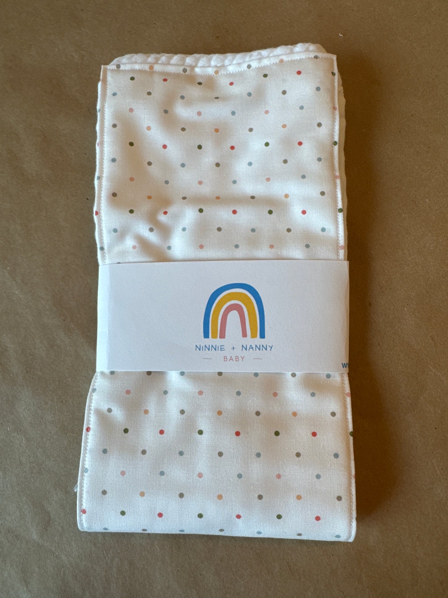 Pastel Polka Dots : Burp Cloth