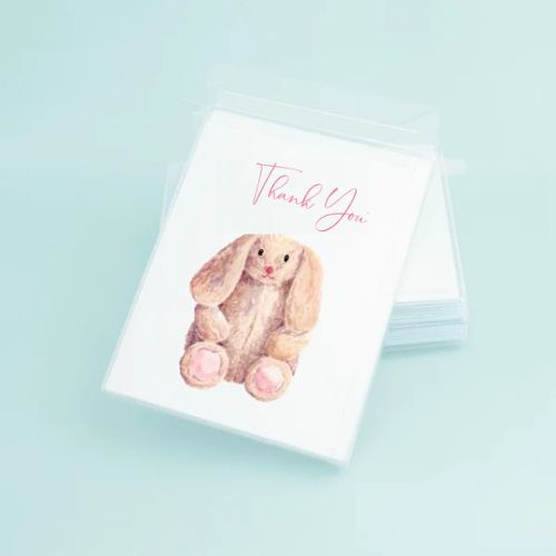 Taylor Paladino : Stuffed Rabbit Thank You Cards - Single Card