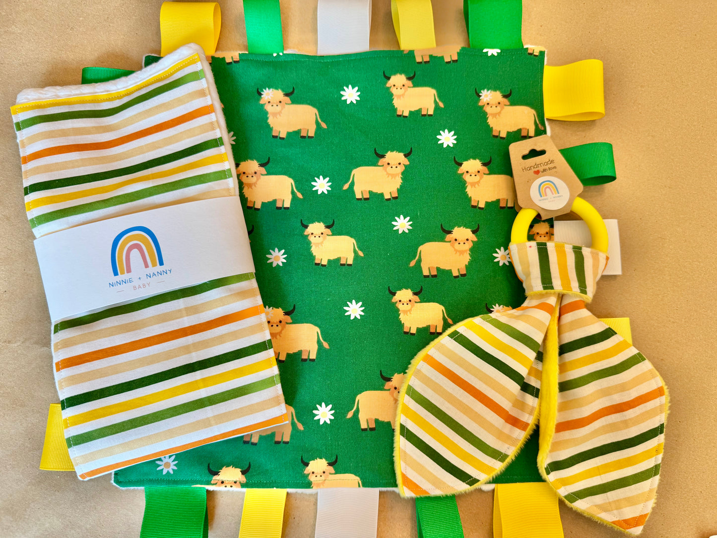 Yellow + Green Stripe : Teether