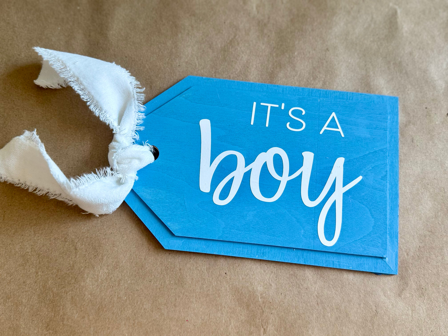 Gift Tag Baby Announcement : It's a Girl + It's a Boy