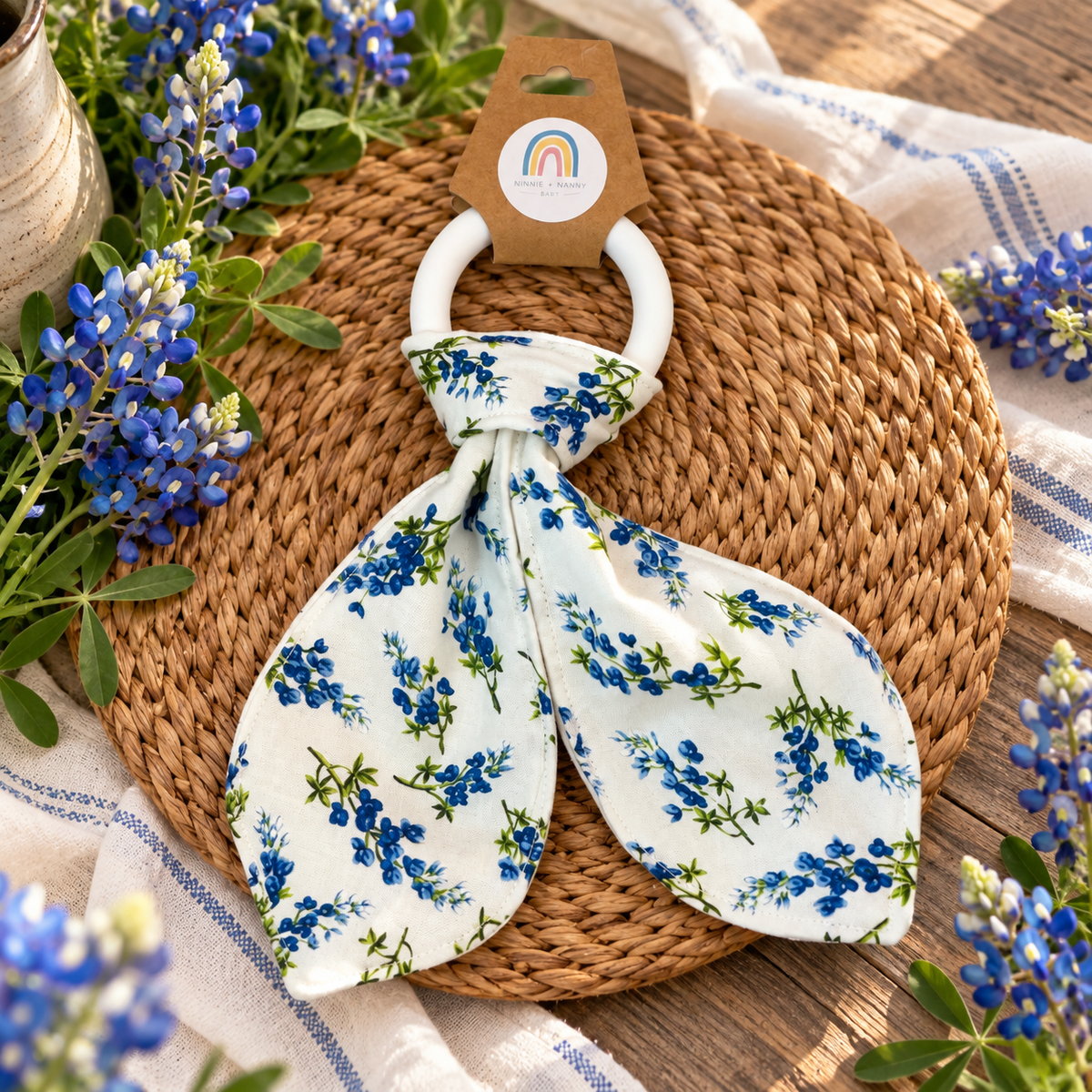 Bundle of Love - Bluebonnet Meadow - White