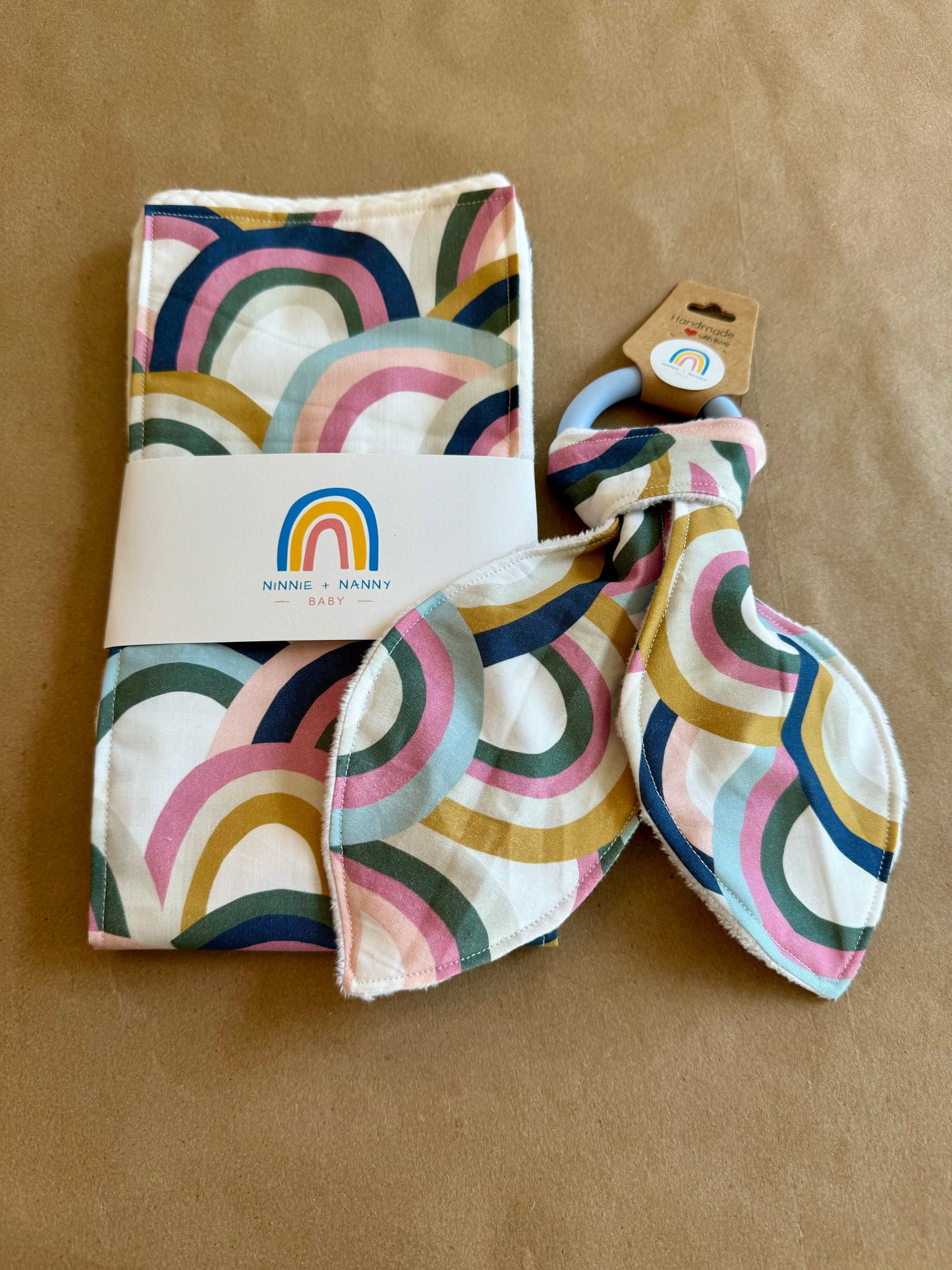 Modern Rainbow : Burp Cloth