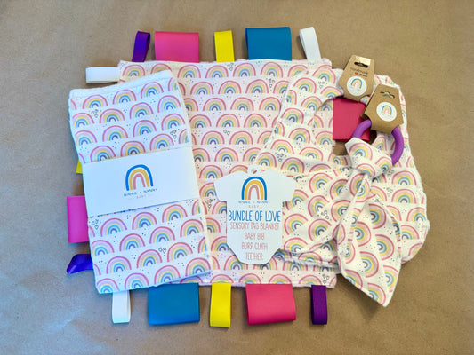 Bundle of Love - Rainbows on White