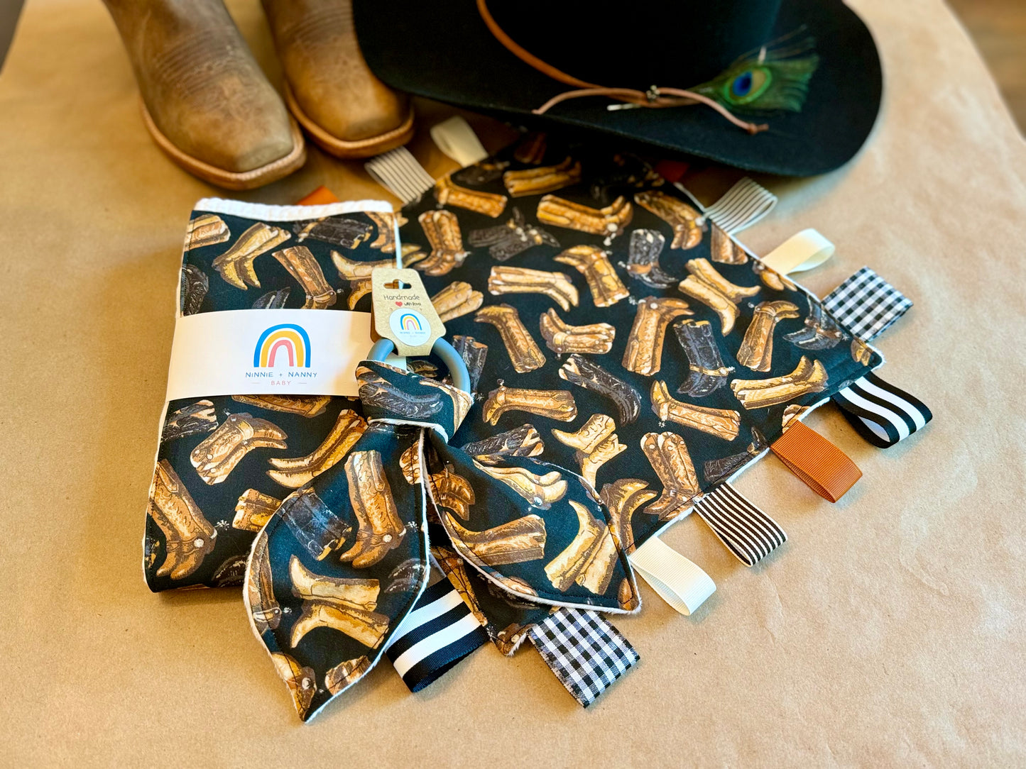 Cowboy Boots : Burp Cloth