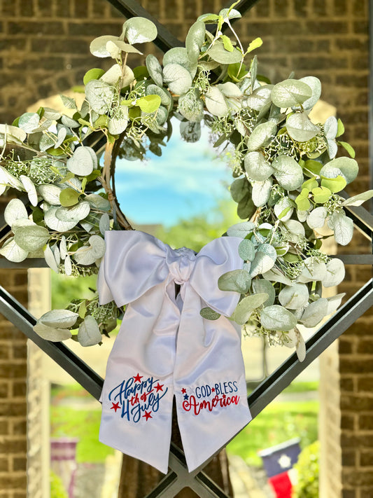 4th of July : Wreath Sash