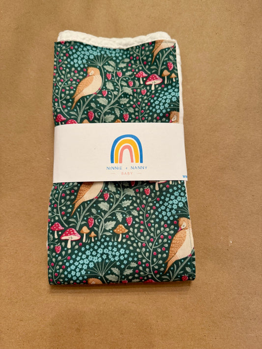 Sleepy Bird : Burp Cloth
