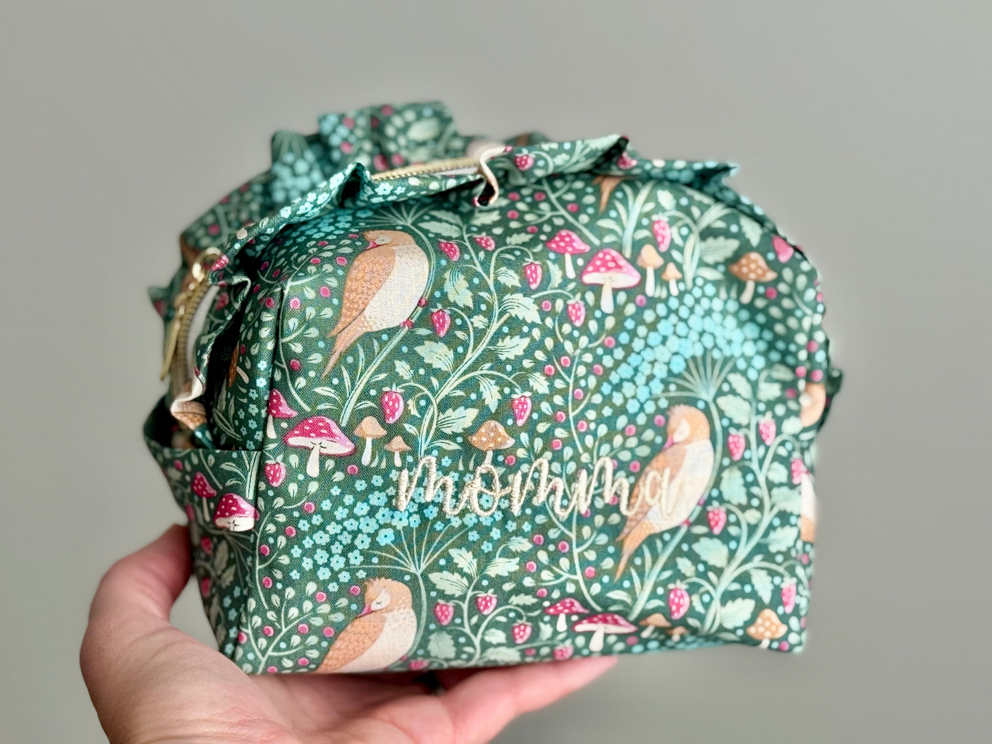 Momma Ruffled Zipper Pouch