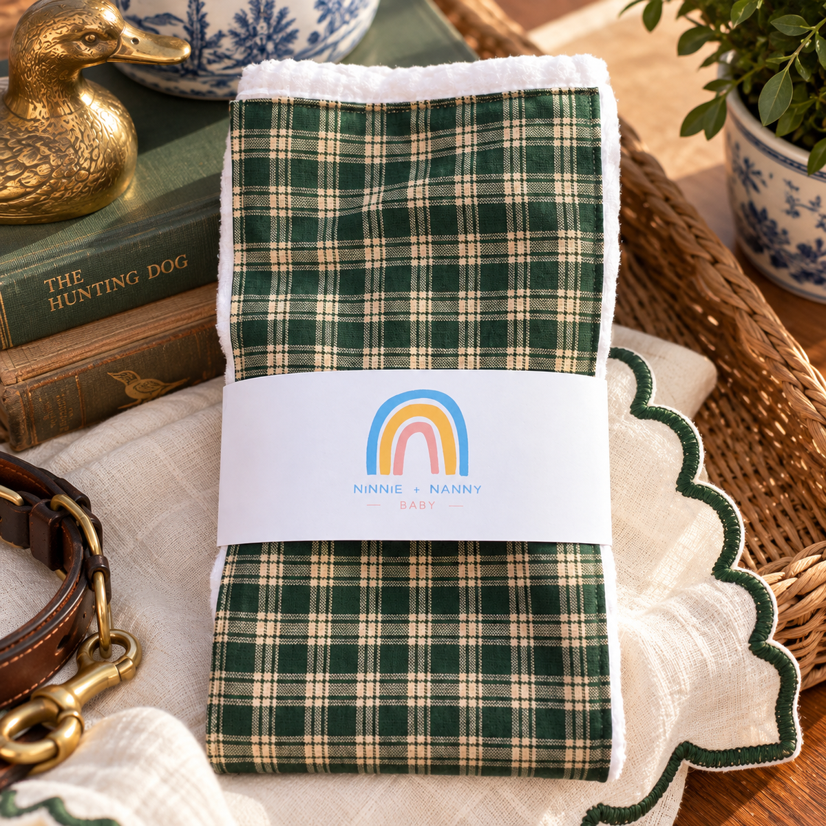 Sporting Plaid : Burp Cloth