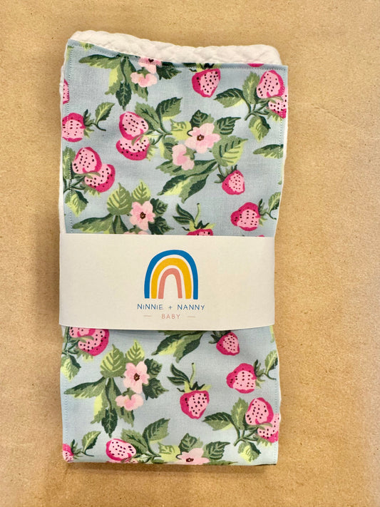 Strawberry Vines: Burp Cloth