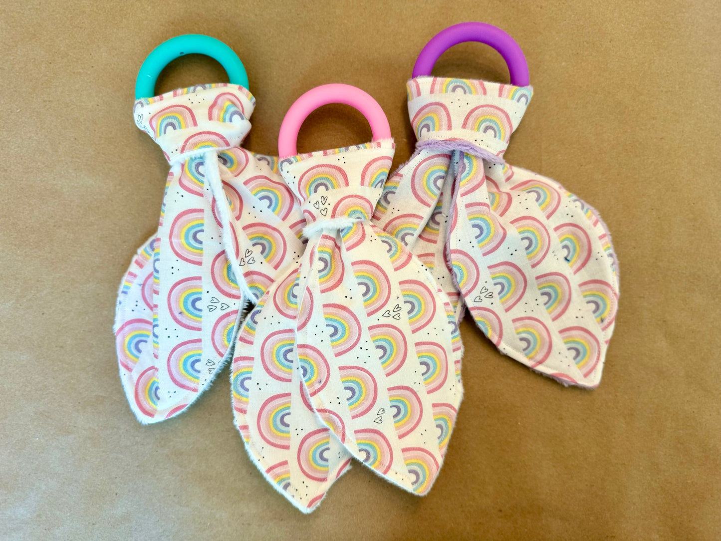 Rainbows on White : Teether