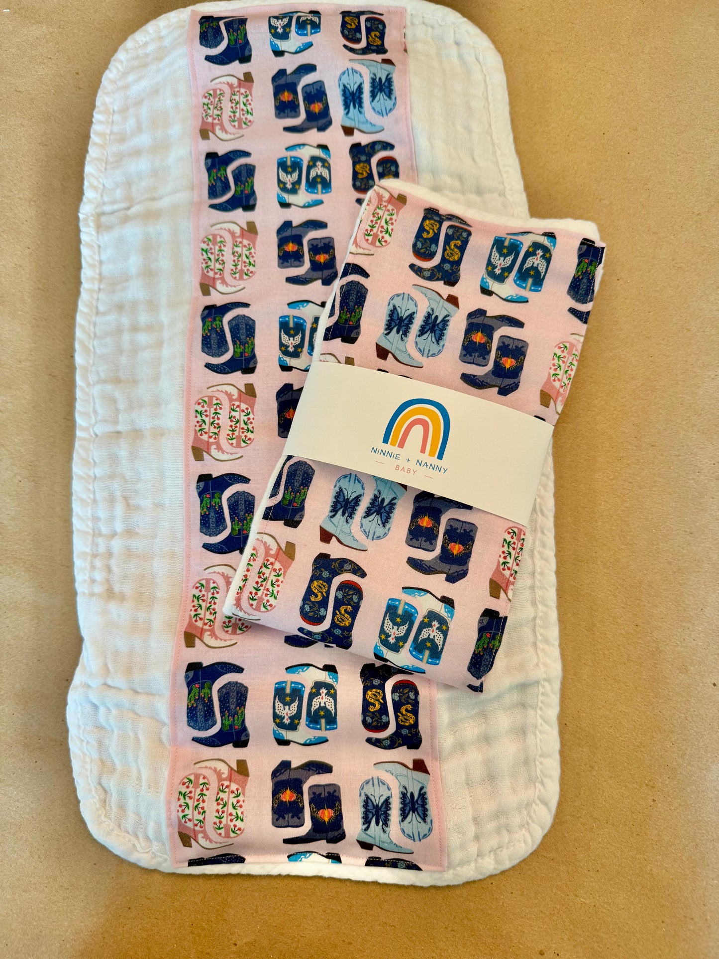 These Boots are Made for Dancing : Burp Cloth
