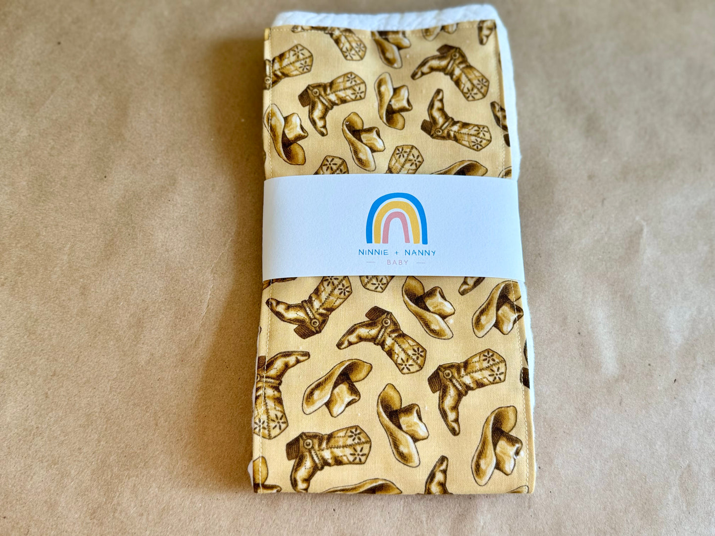 Cowboy Boots + Hats : Burp Cloth