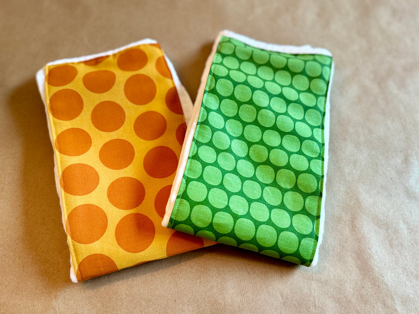 Green on Green Polka Dots : Burp Cloth