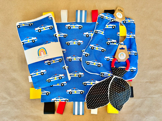 First Responders - Police Cars : Burp Cloth