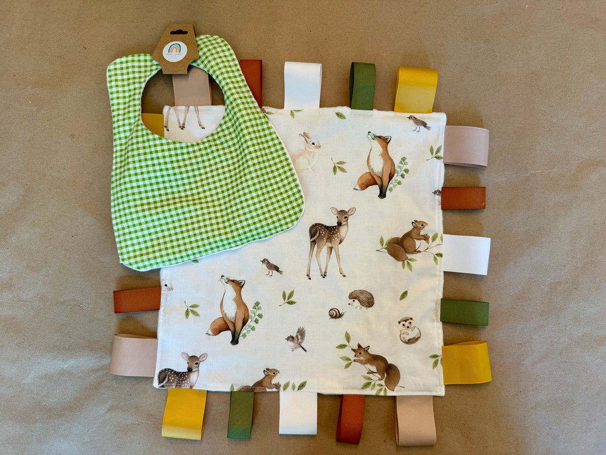 Classic Lime Green + White Gingham : Bib