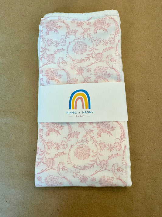 Floral Vines : Burp Cloth