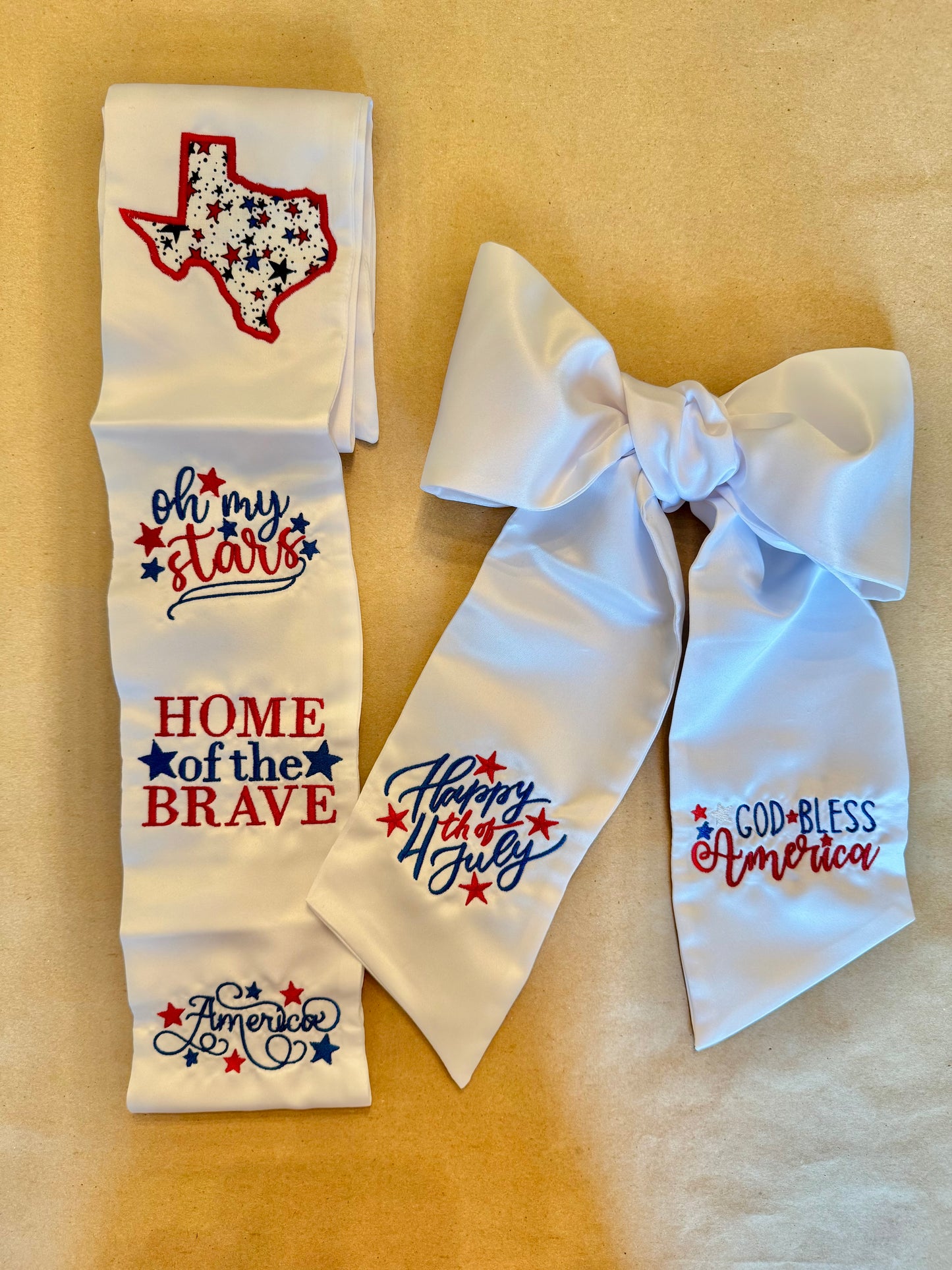 4th of July : Wreath Sash