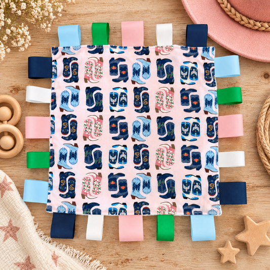 Little Cowgirl Boots : Tag Blanket