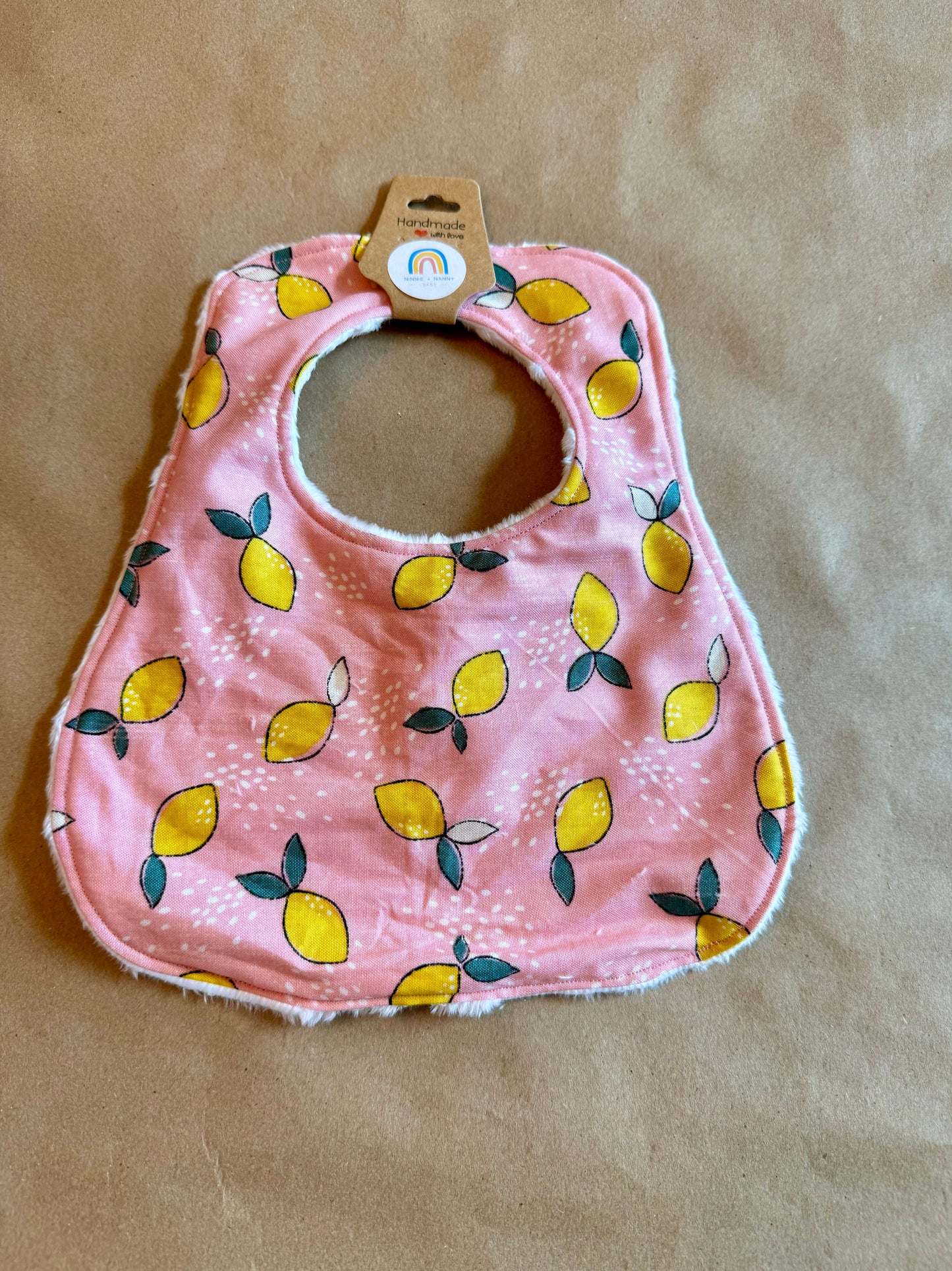 Lemons on Pink : Bib