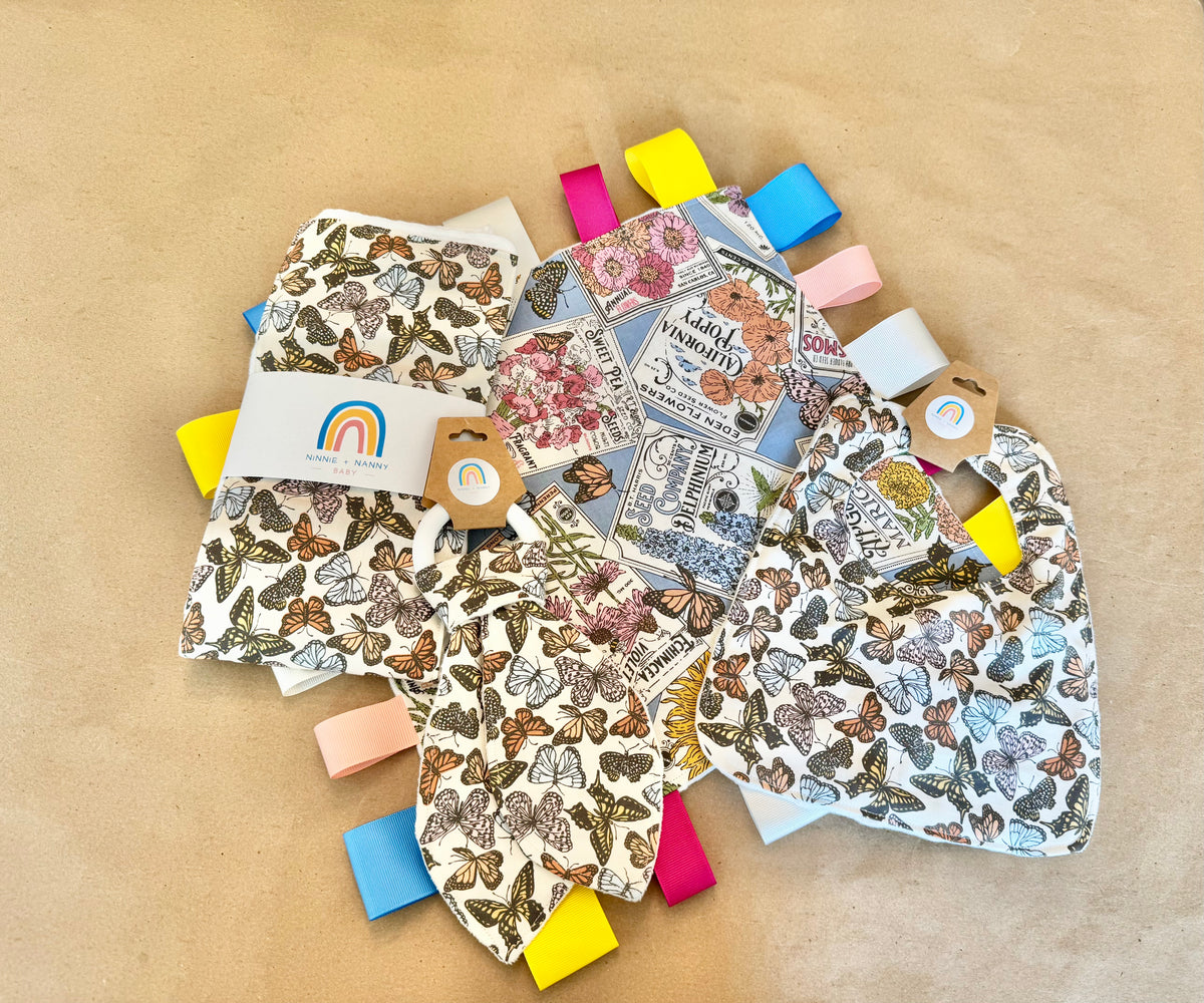 Wildflower Seed Packet Baby Collection : Tag Blanket