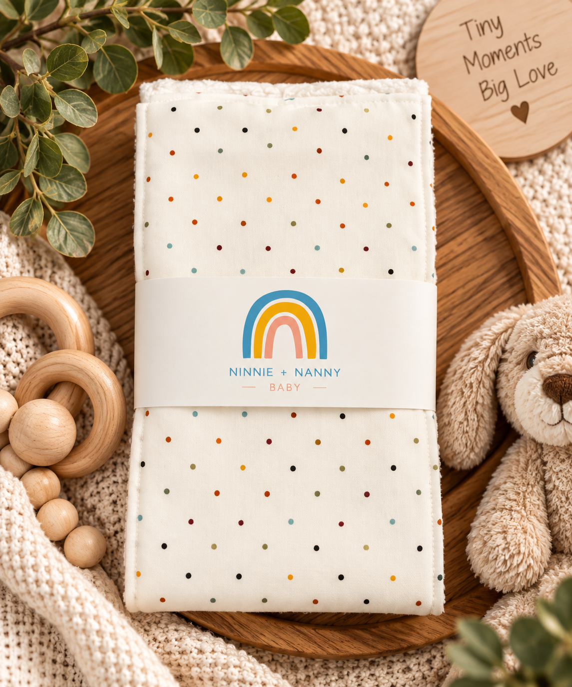 Confetti Sprinkles : Burp Cloth