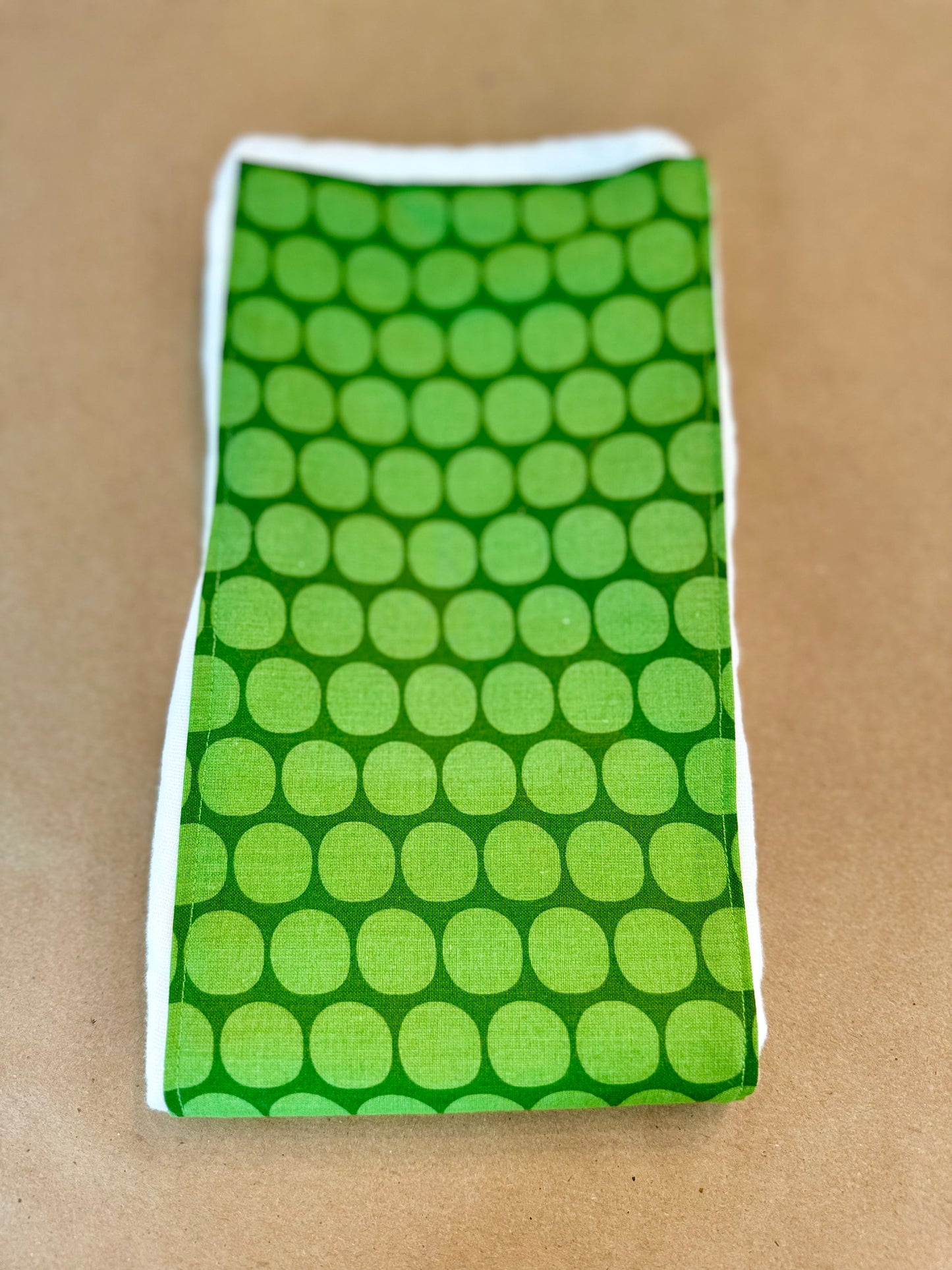 Green on Green Polka Dots : Burp Cloth