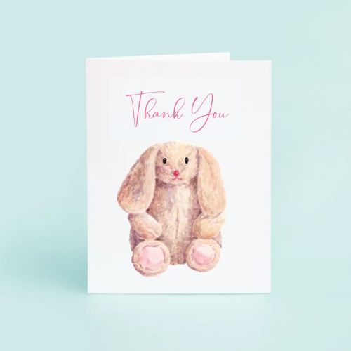 Taylor Paladino : Stuffed Rabbit Thank You Cards - Single Card