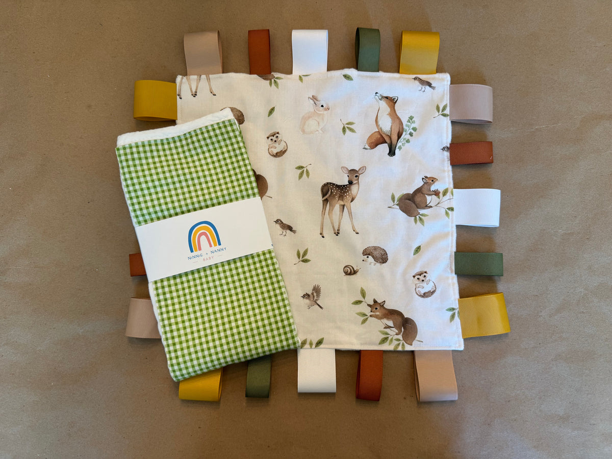 Classic Lime Green + White Gingham : Burp Cloth