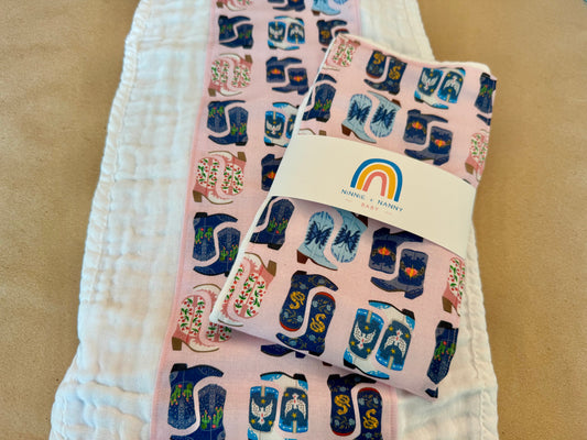 These Boots are Made for Dancing : Burp Cloth