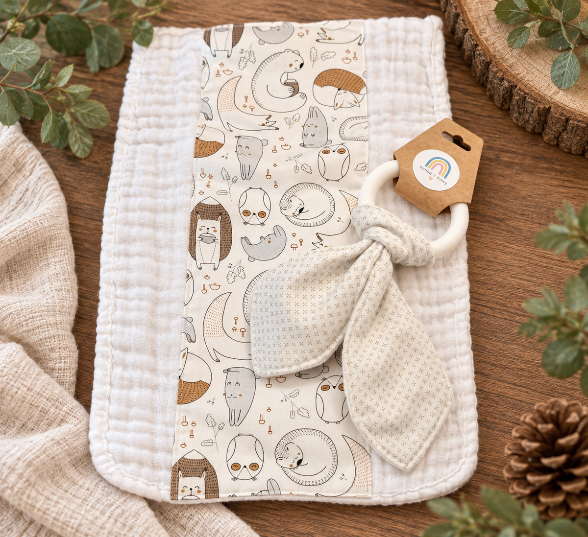 Forest Friends : Burp Cloth