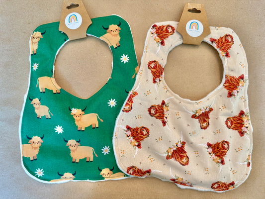 Boho Highland Cows : Bib