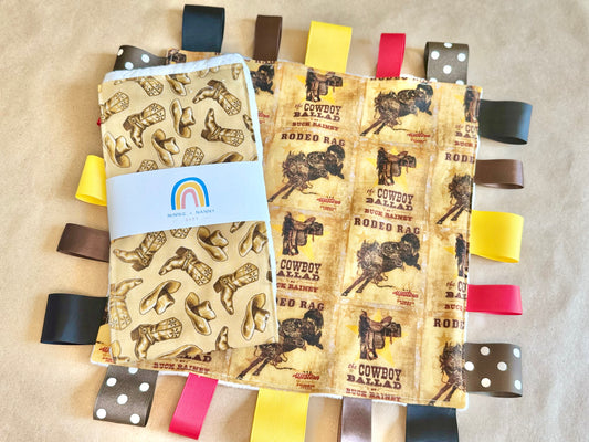 Cowboy Boots + Hats : Burp Cloth