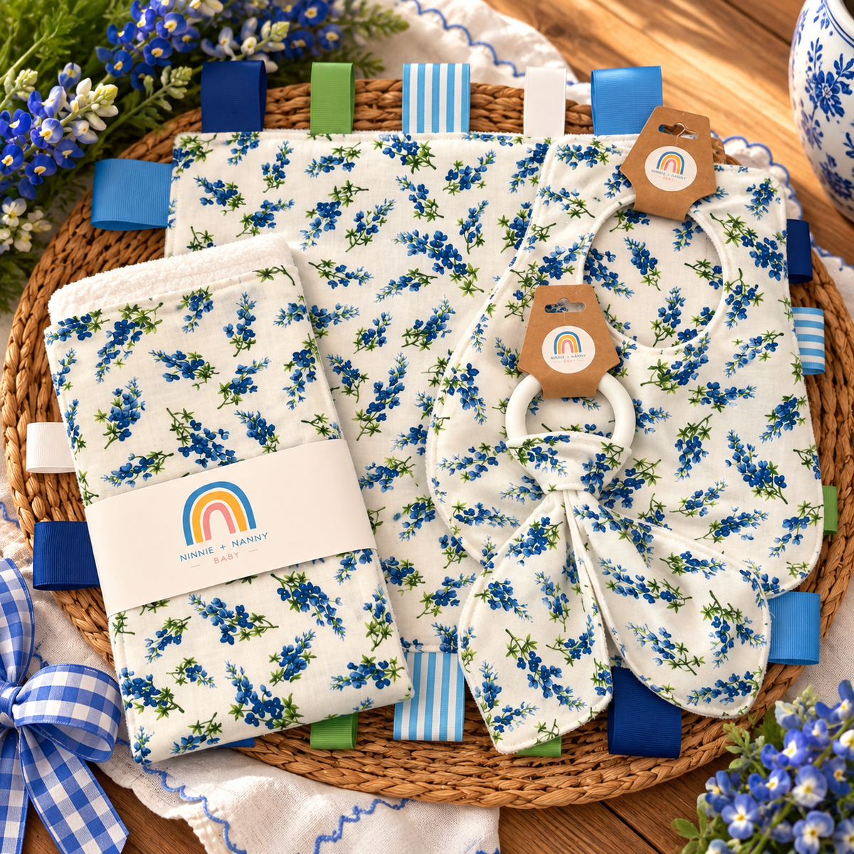 Bundle of Love - Bluebonnet Meadow - White