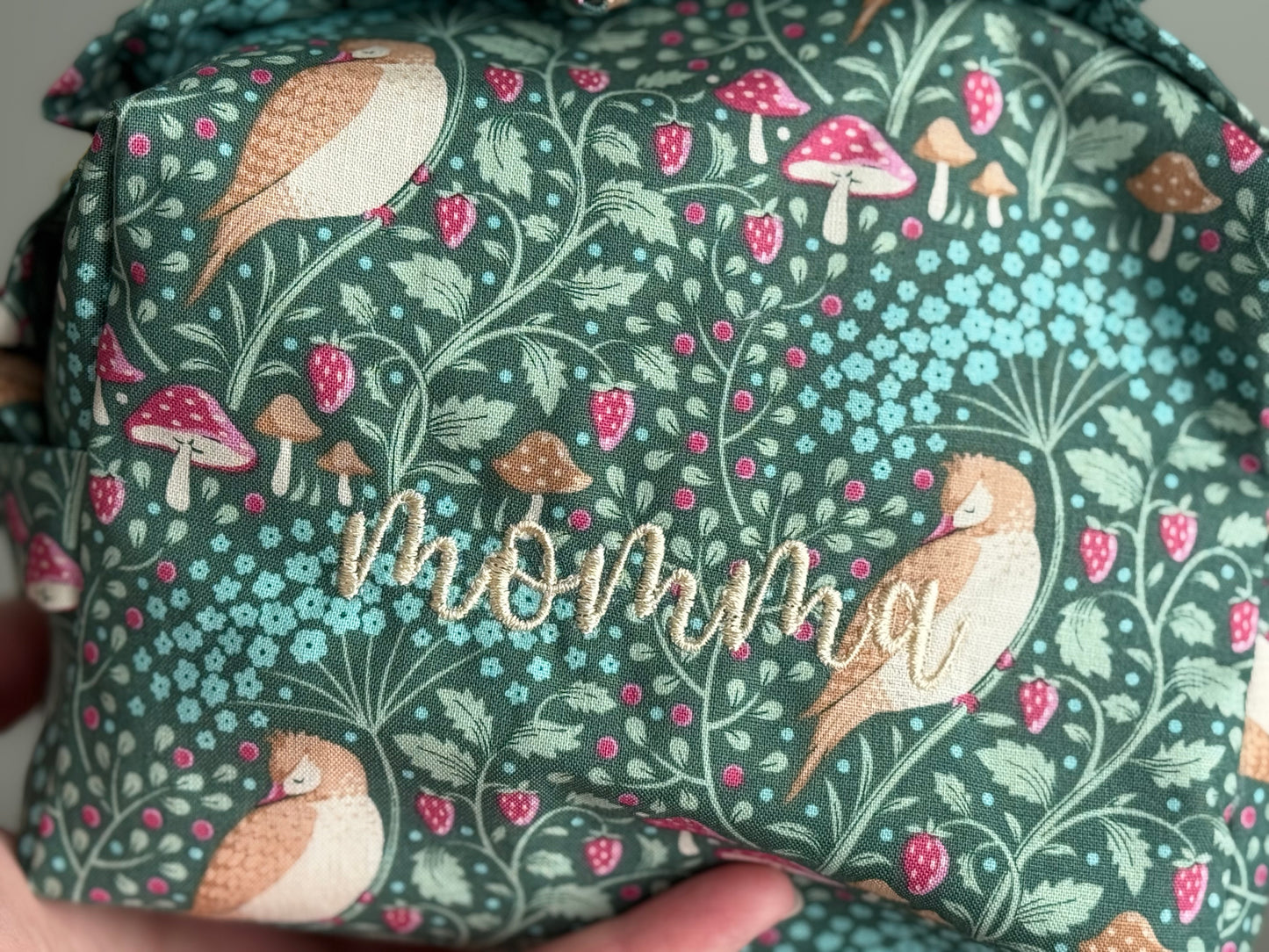 Momma Ruffled Zipper Pouch
