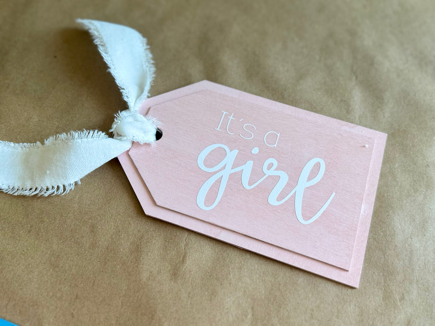 Gift Tag Baby Announcement : It's a Girl + It's a Boy